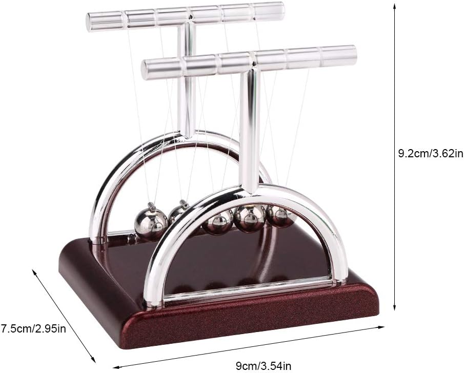 LetCart Newtons Cradle Balance Balls, T Shape Newton Pendulum, Science Physic Psychology Educational Kits, Stress Relief