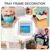 Picture Display Tray Elegant Scalloped Design Clear Acrylic Tray For Home Decor