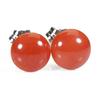 Mediterranean Red Coral Earrings Titanium Semicircle Coral Undyed