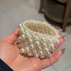 Эластичный женский браслет Белый широкий браслет Простой жемчужный браслет Вечеринка