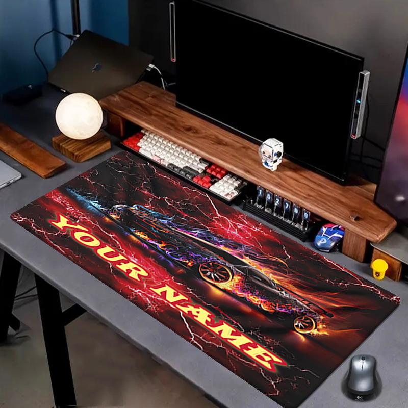 1PC Custom Name Race Car Artwork" Mouse pad, keyboard and mouse desk pad, for computer notebook Birthday Gift For Any Room Or Office