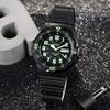 Casio Серия YOUTH-MRW Дисковые Трехштырьковые Дайвинг Ветер Спорт Кварцевый Механизм Ремешок из Смолы Японские и Корейские Часы Мужские;s Часы Черный циферблат MRW-200H-3B