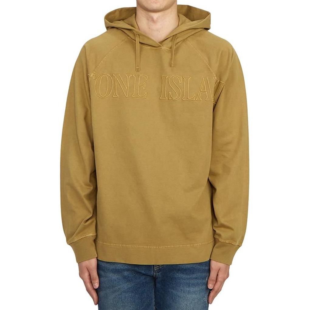 STONE ISLAND Мужское худи пуловер с принтом логотипа на спине Ss23, коричневый 781563355-V0198