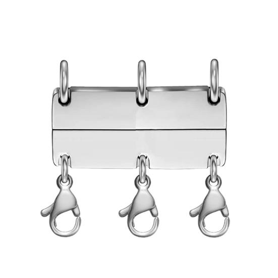 Многослойная застежка для ожерелья, магнитный разделитель для ожерелья, женский, золотистого и серебристого цвета, для нескольких ювелирных изделий, застежка для многослойного ожерелья