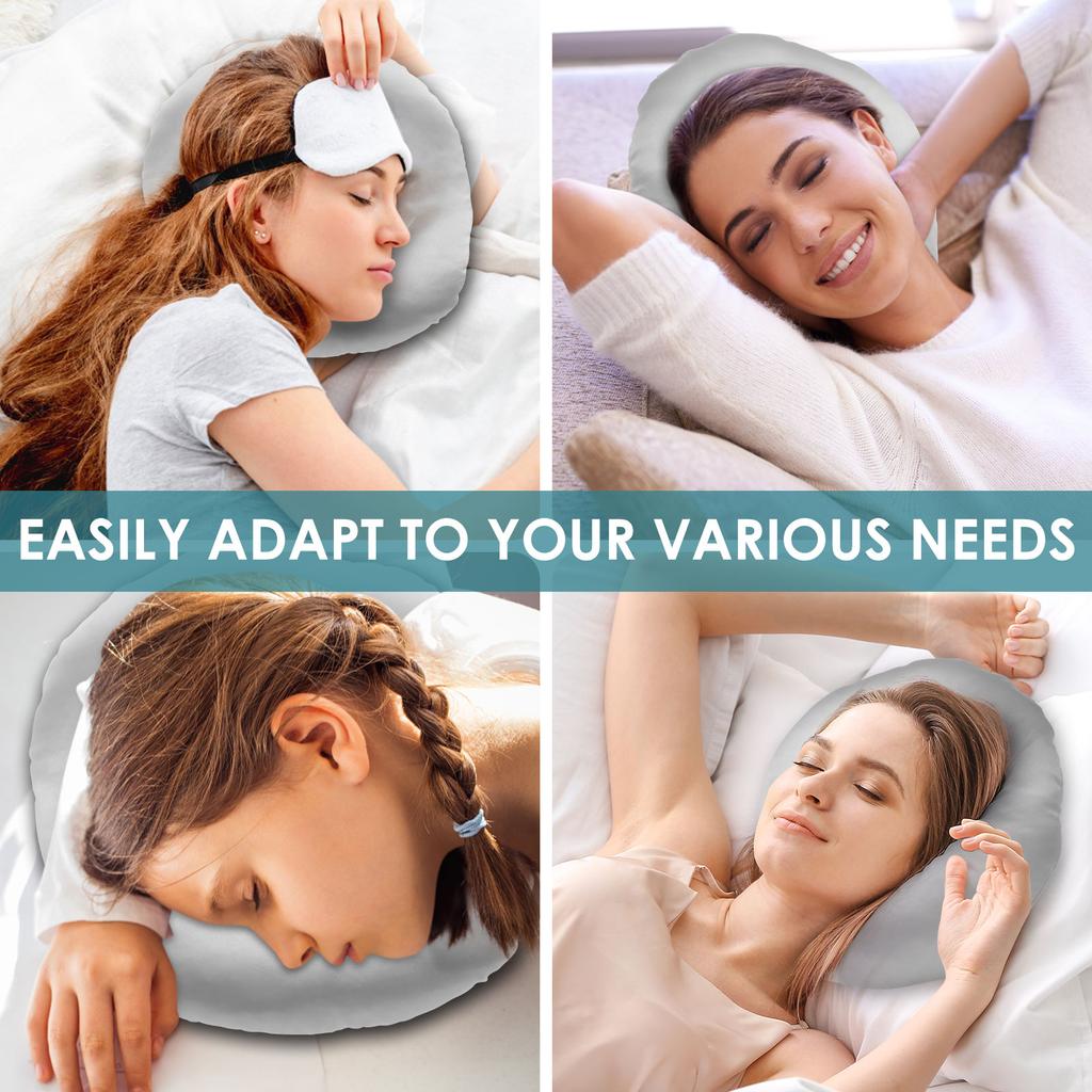 Ear Piercing Pillow Polyester Side Sleeper Donut Ear Pillow with Hole Round Pressure Relief Ear Guard Pillow Hollow Seat Cushion