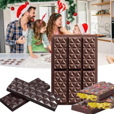 6-ячеистая силиконовая треугольная ромбовидная форма для конфет DIY шоколадная форма для выпечки антипригарные мини-формочки для печенья и конфет бытовые инструменты для выпечки