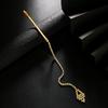 Geometric Zircon Forehead Chain Women Indian Wedding Jewelry Rhinestone Headband Hair Accessories Bride Hair Chain