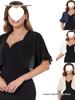 Женский кардиган-топ с оборками на рукавах из летнего шифона