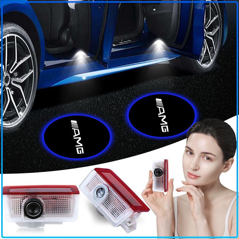 Для Mercedes-Benz W213 W212 W220 W221 W222 W108 W126 W140 W168 W169 W176 W177 2 шт. Автомобильные светодиодные лампы-проекторы «Добро пожаловать» для дверей Автоаксессуары