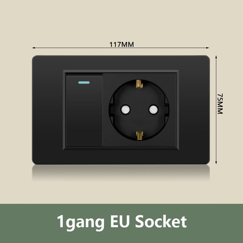 Электрическая розетка европейского корейского стандарта 220 В настенный светильник выключатель питания с USB Type-C 20 Вт интеллектуальная розетка для быстрой зарядки ПК панель ТВ ТЕЛ