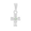 Silver Cross with Emerald 0.037ct (2151678)