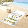 Custom Name Pippi Longstocking Print Beach Towel, Large Soft Quick Dry Towel for Beach Camping Swimming_xia