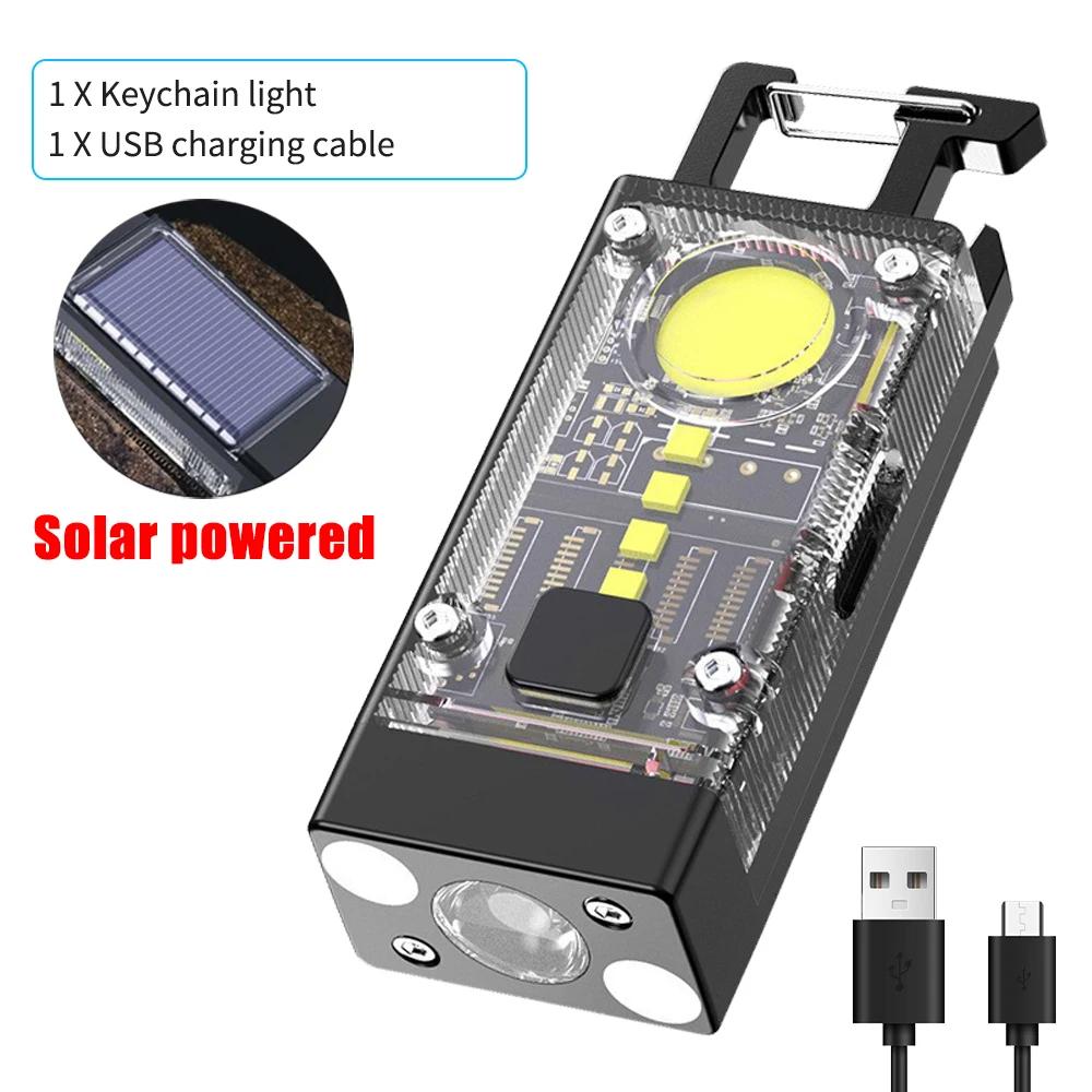 Multi-functional COB Flashlight Work Light Portable Mini COB Torch Floodlight USB Rechargeable Pocket Flashlight Fishing Lantern