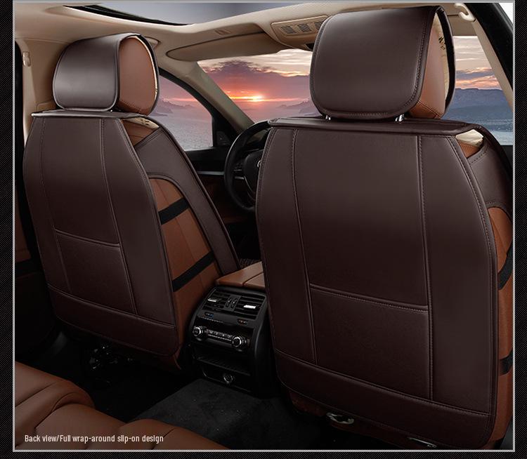 Универсальный дышащий кожаный чехол на автомобильное сиденье с поясничной поддержкой - Многоцветная летняя подушка