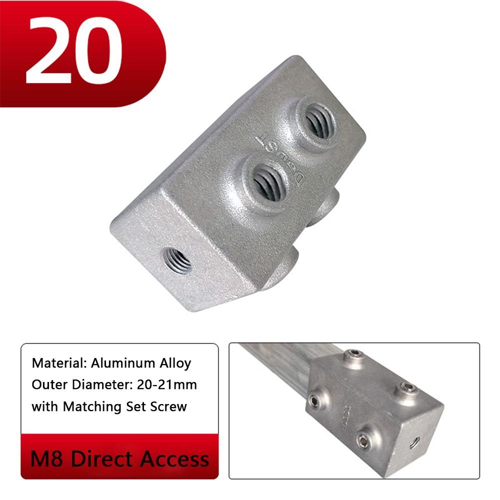 20x20mm Square Tube 25x25mm Aluminum Alloy Aluminum Alloy Elbow Fixed Pipe Clamp Connector Accessories Pipe Fixed Joint