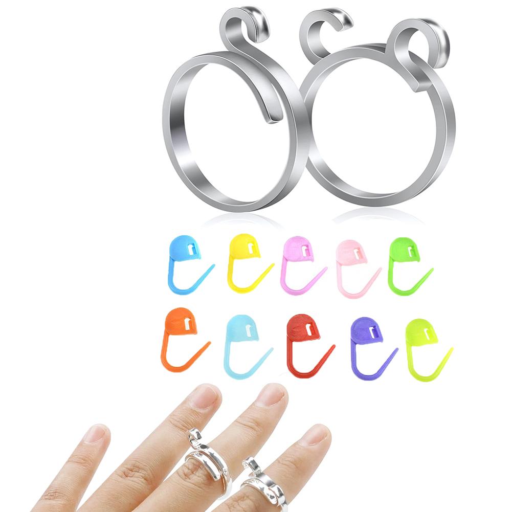 2 шт. Аксессуары для вязания 2 стиля плетеное кольцо для вязания пряжа направляющий палец держатель для вязания крючком аксессуары для рукоделия инструмент