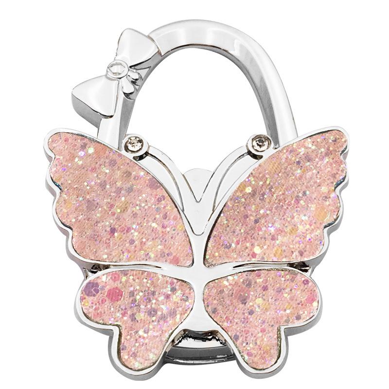 Portable Butterfly- Bowknot Table Bag Hook Multifunction Folding Ladies Bag Buckle Handbag Hook For Bag Hanging