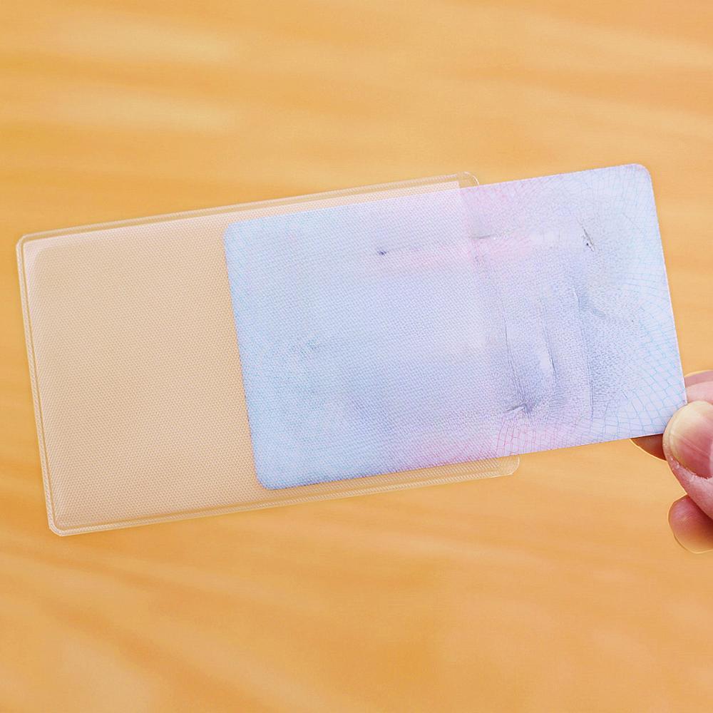 10 шт., прозрачный держатель для карт из ПВХ, защитный кошелек, бизнес-банковский ID, держатель для кредитных карт, прозрачный чехол для автобусной карты, чехол, сумка
