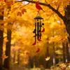 Red Bird Wind Chime with 4 Tubes Weather-resistant Vintage Indoor Outdoor Garden Yard Patio Hanging Metal Wind Bell Decoration
