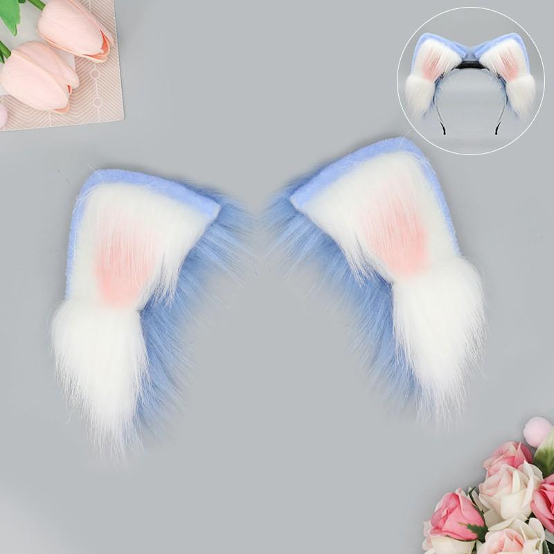 Rechargeable Animated Animal Ears Headband With Detachable Motorized Cat Fox Lynx Dog Cosplay Party Costume