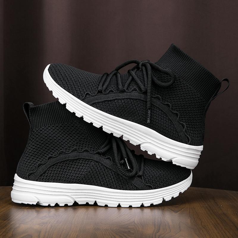 Mens Running Shoes Big Size Mesh Lightweight Outdoor Sports Casual Walking Shoes Lace-up Comfortable Breathable Sneakers Man