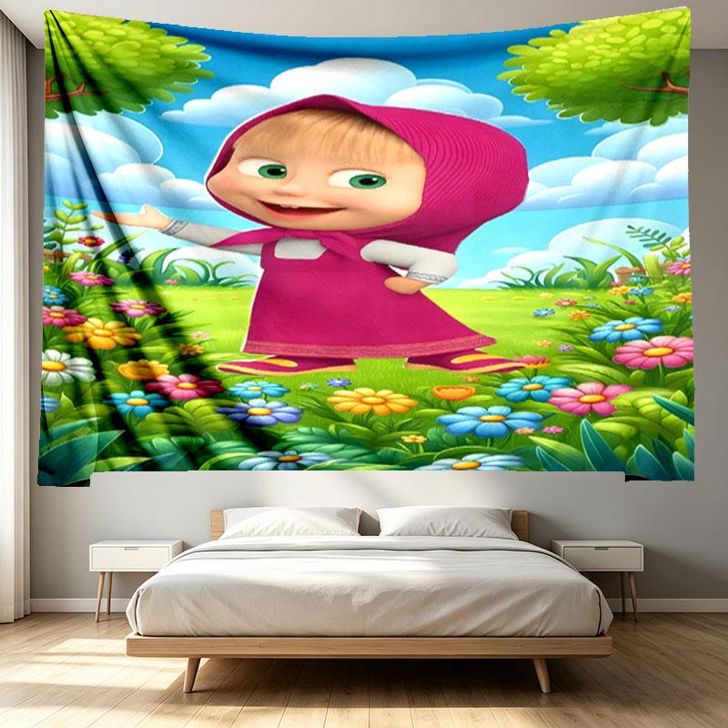 cartoon animation Print Tapestry - Portable Wall Decor Cloth, for Home, Dorm, Travel, Bedroom, Living Room - Ideal Birthday Housewarming Gift
