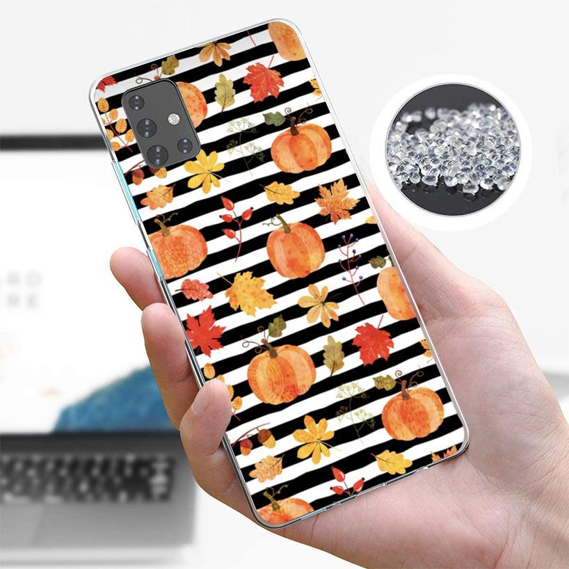 Чехол для телефона 'Счастливая осень с тыквой' для Samsung Galaxy A12 A22 A32 A52 A72 A02S Чехол для телефона Note 20 Ultra 10 S10 Plus A51