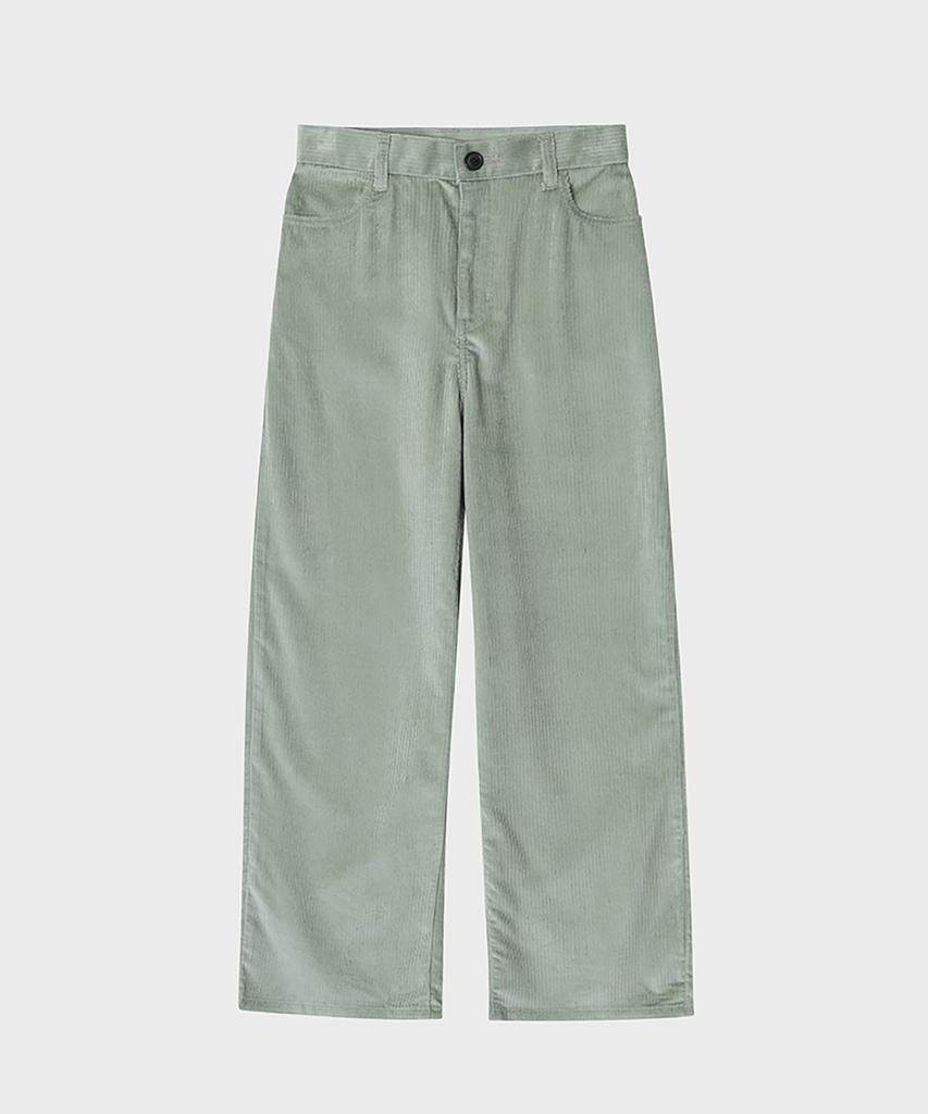 NOIRER FOR WOMAN Tencel-Ribbed Wide Pants (Pale Green)