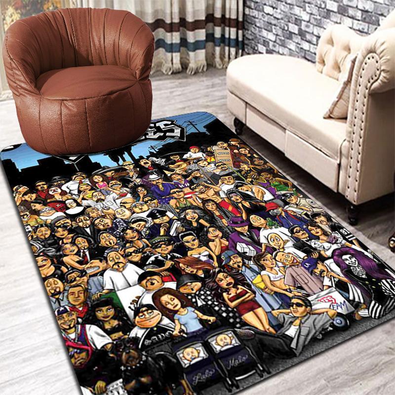 Homies Rug Floor Mat for Living Room or Bedroom Soft and Comfortable Carpet a Gift for Birthday and Holiday.