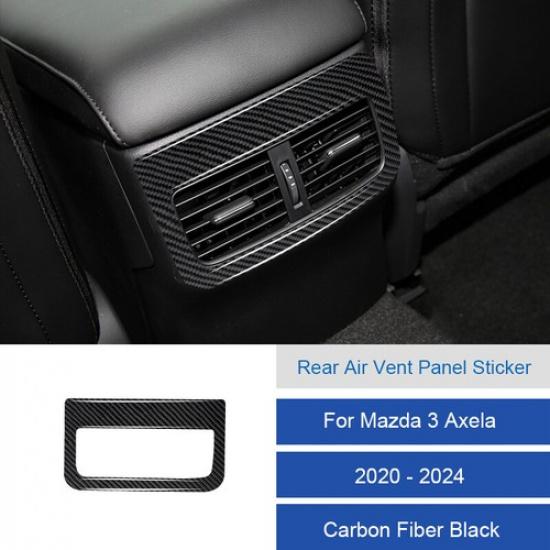 For Mazda 3 Axela -2024 Carbon Fiber Rear Row Air Vent Outlet Frame Sticker
