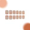 24pcs Matte Pink Fake Nails White Star Light Pink Short Square False Nails for Stage Performance Wear