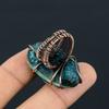 Подарочное кольцо из медной проволоки с натуральным тибетским бирюзовым камнем, размер 6,5 p6v81