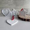 Christmas Silicone Mold Set Heart, Pentagram, House & Tree Designs for Festive Pendants and Decorative Plaster Crafts