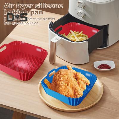 Силиконовые вкладыши для аэрофритюрницы Многоразовые квадратные вкладыши для аэрофритюрницы на 4-6 кварты Подложка для противня пищевого класса Аксессуары для аэрофритюрницы
