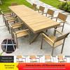 JINGGENG Outdoor Plastic Wood Table and Chair Set