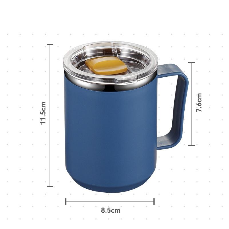 Стеклянная кружка для воды, ручка в стиле Ins, скандинавский стиль, простая офисная чашка для послеобеденного чая, кофе, нержавеющая сталь