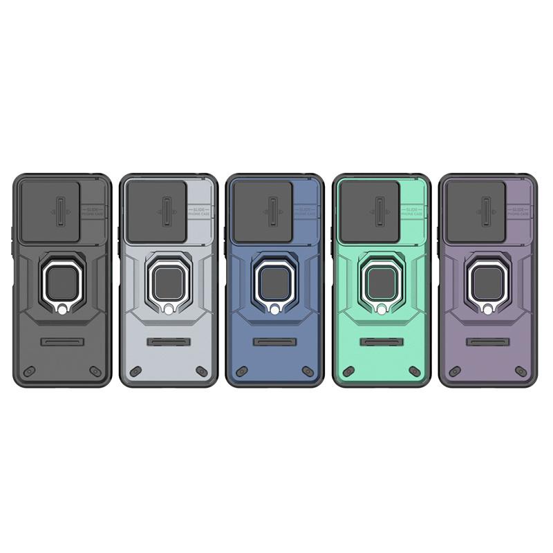 Для Xiaomi Redmi 13 4G чехол Armor Slide Camera Protect Phone Case для Xiaomi Redmi 13 Redmi13 4G 6.79" Stand Ring Back Cover