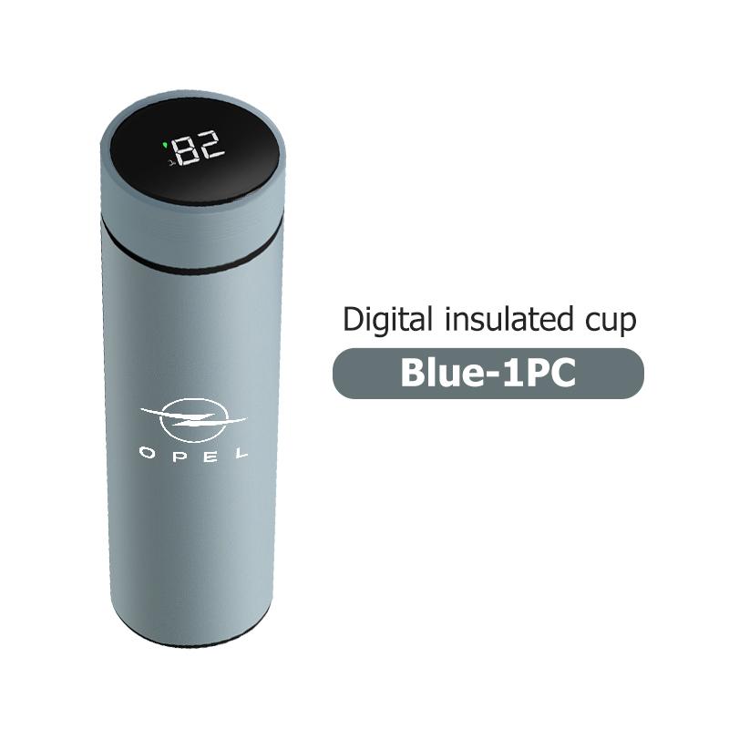 AAAYS1 For Opel 304 Stainless Steel Thermos Cup Smart Display Vacuum Water Cup Corsa Astra H G J Insignia Vectra Zafira Meriva