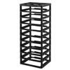 Plastic Storage Organizer 10-Tier Large Capacity with Organizer Top Black Frame