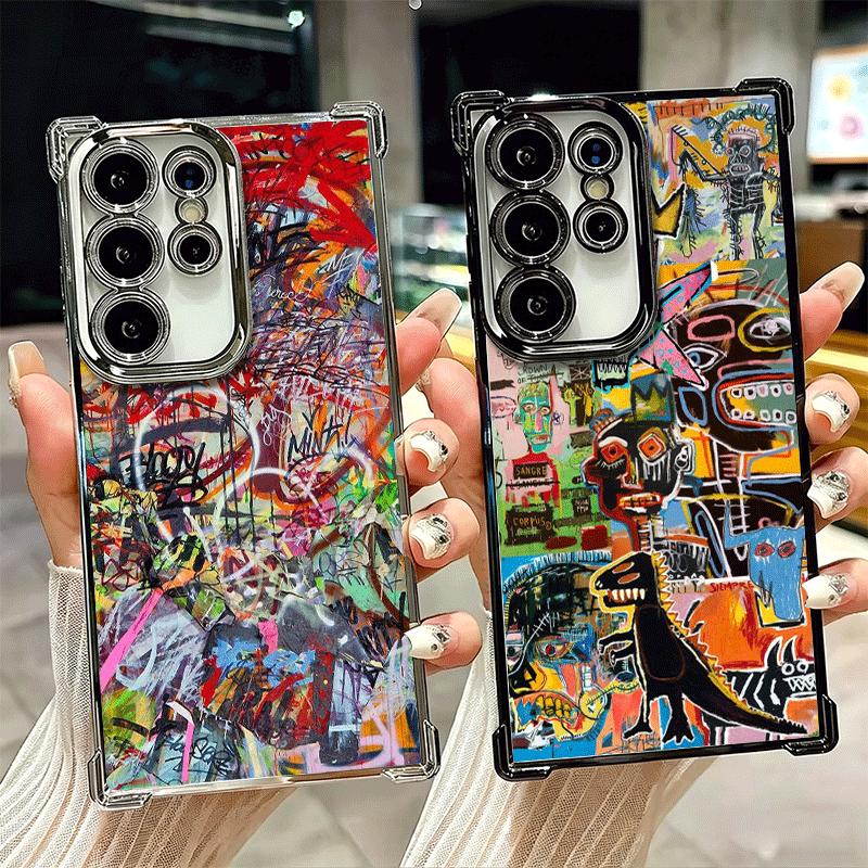 Модный Арт Граффити Мягкий Чехол Для Телефона Для Samsung Galaxy S26 Ultra S25 Edge S24 FE S23 Plus S22 S21 + S20 Покрытие Защита От Падения Funda