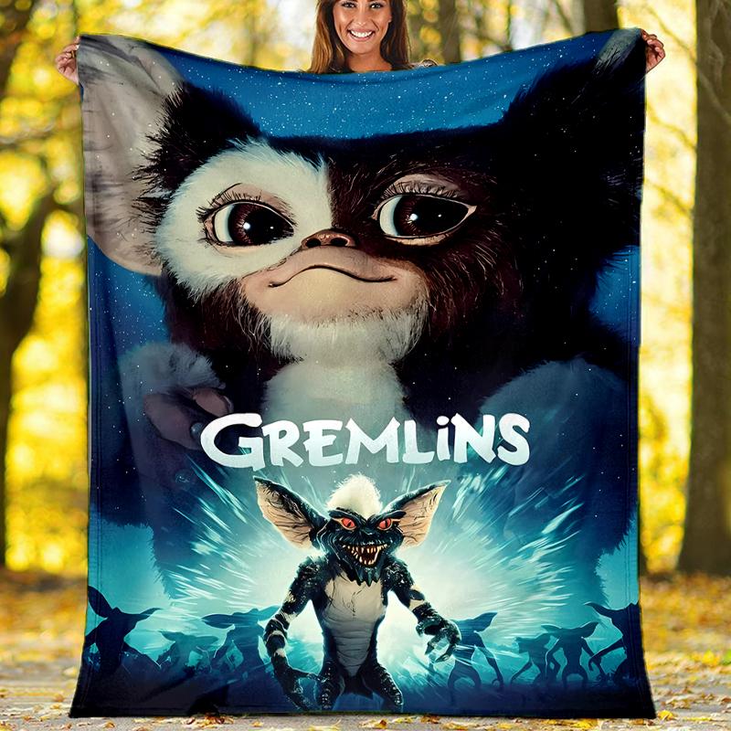 Gremlins Theme Printed Blanket - Perfect for Couch, Bed, Travel & Outdoor Use | Machine Washable, Cozy & Durable.