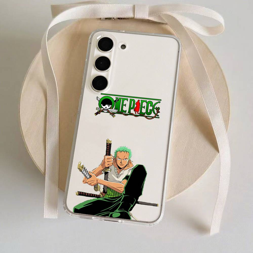 Чехол для телефона Anime P-Pieces L-luffy для Samsung Galaxy S21 S22 S23 S24 S25ULTRA FE Ultra Plus5G A52S Прозрачный чехол
