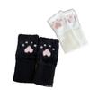 Plush Half Finger Gloves Soft Knitted Gloves Cute Fingerless Gloves  Winter