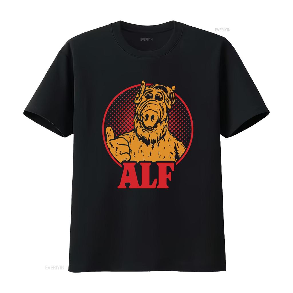 90s Retro Style ALF Character TV Show Softstyle T Shirt Alien Life Form vintage Washed Casual fashion homme designer clothes
