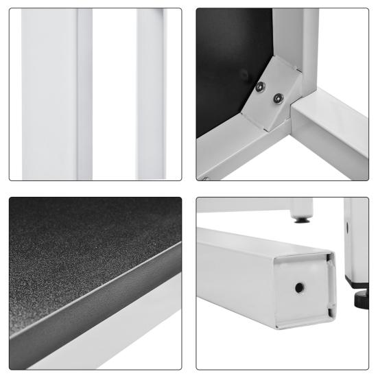 Прямоугольный настольный металлический каркас, противоскользящие подушечки для ног, офисный стол, высокая стабильность, рабочий стол для ПК