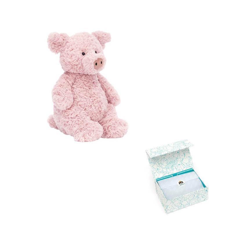 JELLYCAT Серия Сельскохозяйственные Животные Барнабас Поросенок Милая Кукла Плюшевая Кукла Высота 26 см