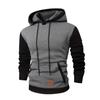 Мужская зимняя толстовка с цветными блоками, толстовка с капюшоном, мужская спортивная повседневная толстовка большого размера
