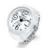 JEWELRYWE Ring Watch, Business, Fashion, Waterproof, Flip-Up Cover, Numeric Dial, Sports, Quartz Movement, Stainless Steel