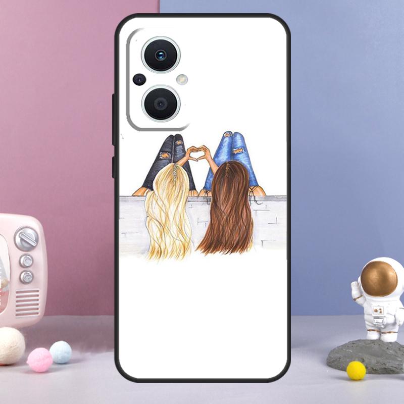 Лучшие друзья BFF Парный чехол Для OPPO Reno 14 F 11F 12F 13F 10 11 12 13 Pro 7 8 Lite Чехол OPPO Find X8 X6 X5 X9 Pro