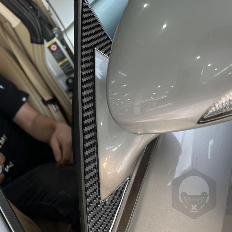 Автомобильные аксессуары из настоящего углеродного волокна Накладка на стойку A, накладка на зеркало заднего вида Мягкая наклейка Для Mercedes CLS C219 2004 2005 2006 2007 2008 2009